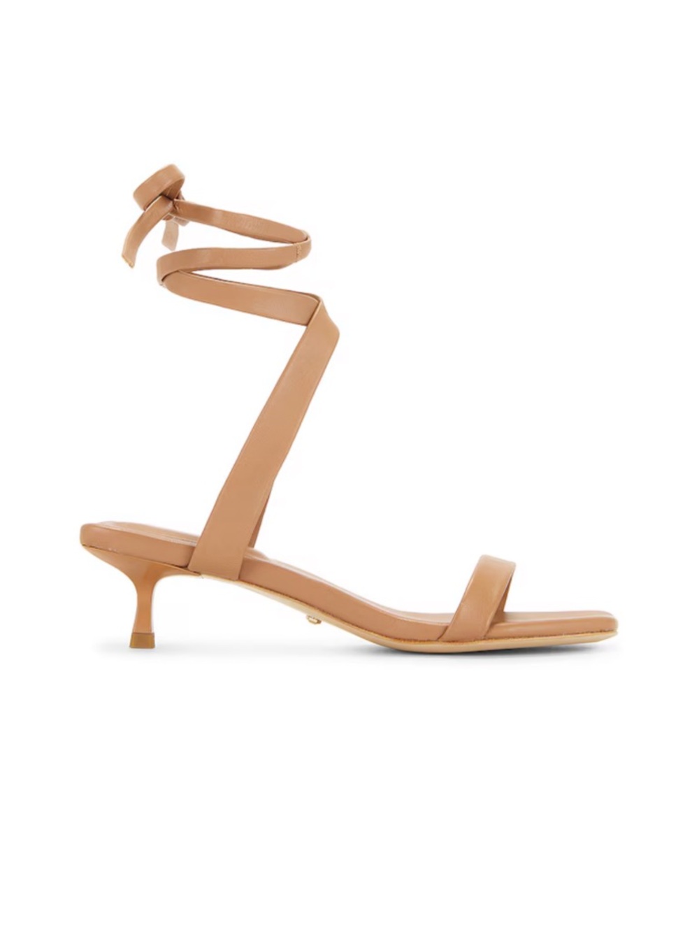 Raye Ore Heel Tan Wrap Sandal Sz 6.5